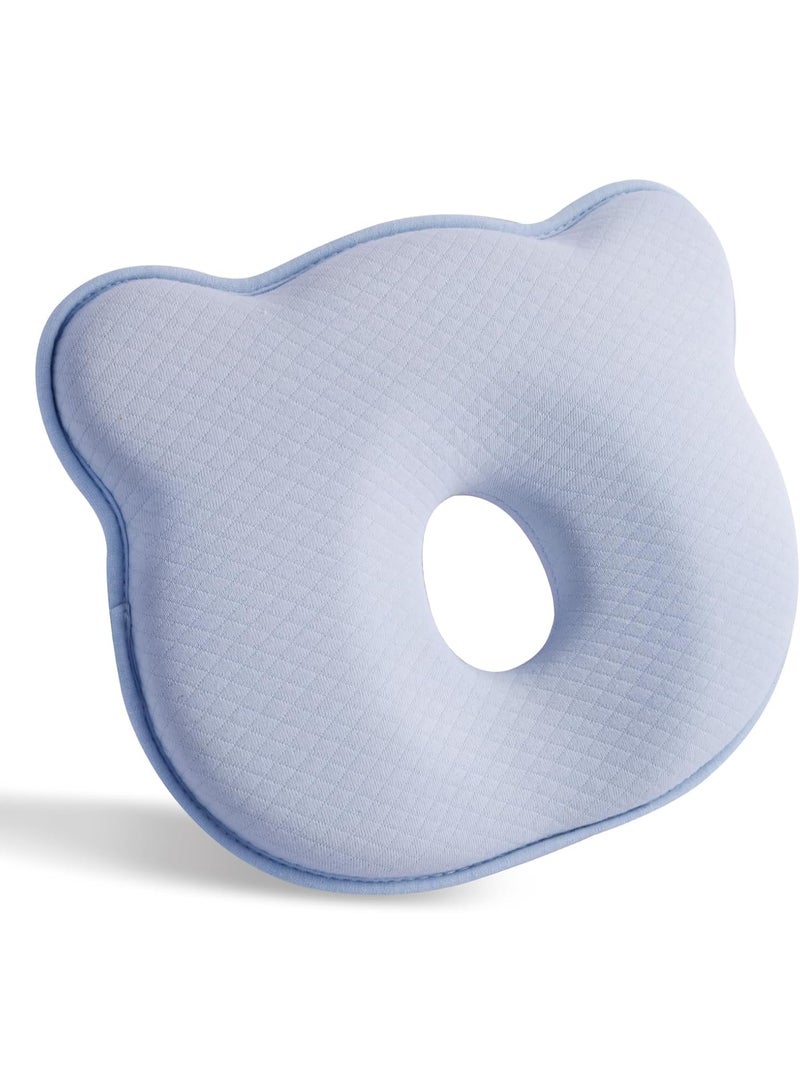 Pediatric Head Shaping Pillow for Infants, Anti Flat Head Baby Pillow with Breathable Memory Foam, Ergonomic Support Cushion for Newborn Head and Neck Alignment - Image 2