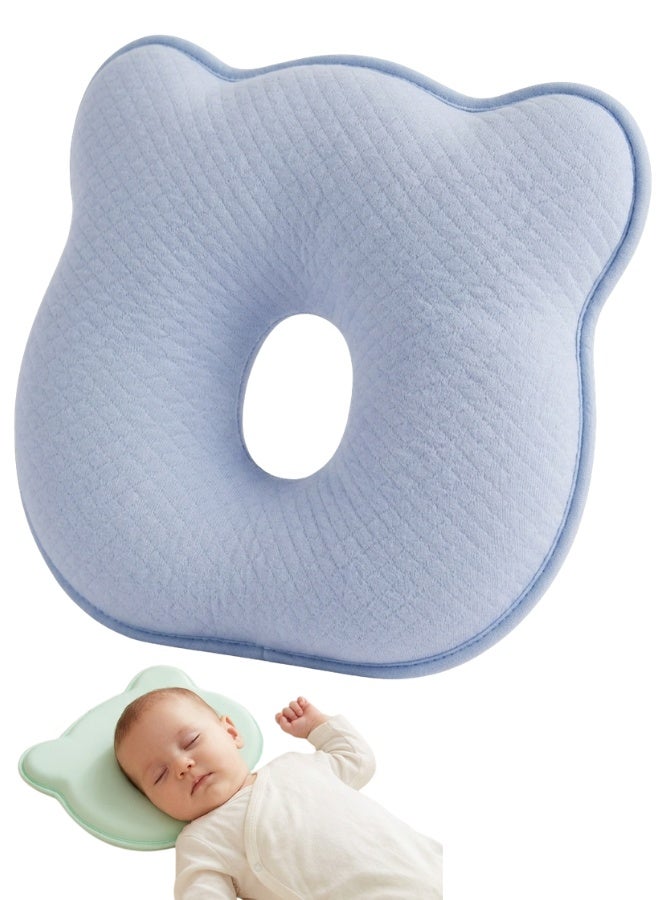 Pediatric Head Shaping Pillow for Infants, Anti Flat Head Baby Pillow with Breathable Memory Foam, Ergonomic Support Cushion for Newborn Head and Neck Alignment - Image 1