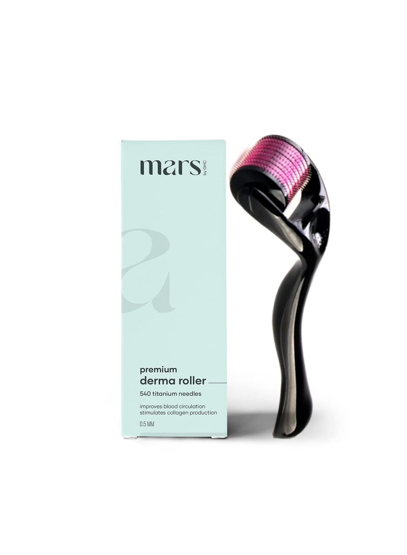 mars by GHC 0.5mm Derma Roller  540 Titanium Micro Needles for Hair Growth and Beard Care   Minimize Hair Fall  Boost Follicle Stimulation   User Friendly  Safe and Effective  Pack Of 1 - Image 1