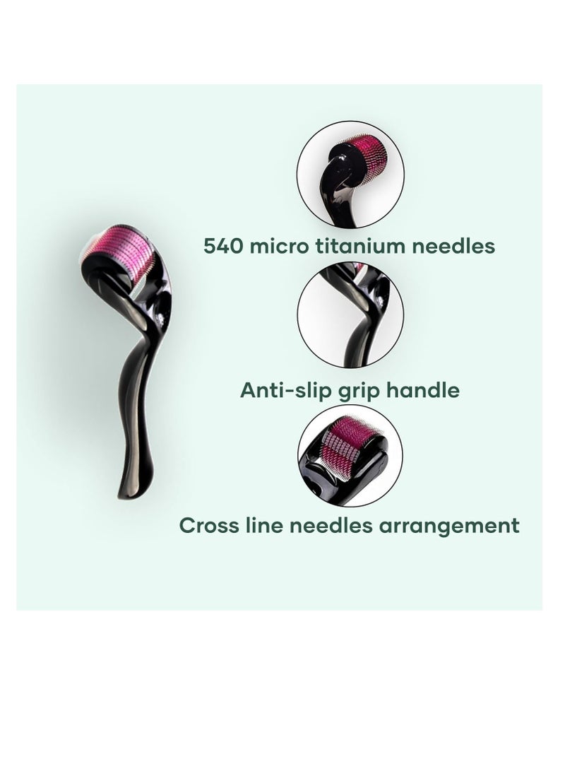 mars by GHC 0.5mm Derma Roller  540 Titanium Micro Needles for Hair Growth and Beard Care   Minimize Hair Fall  Boost Follicle Stimulation   User Friendly  Safe and Effective  Pack Of 1 - Image 4