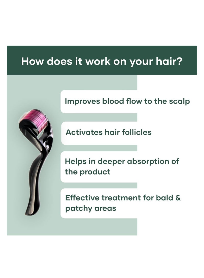 mars by GHC 0.5mm Derma Roller  540 Titanium Micro Needles for Hair Growth and Beard Care   Minimize Hair Fall  Boost Follicle Stimulation   User Friendly  Safe and Effective  Pack Of 1 - Image 5