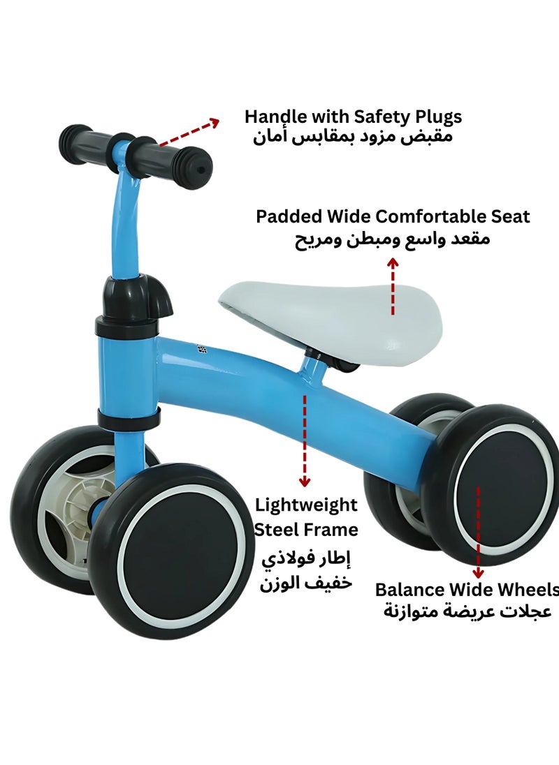 F.A.M.S Kids Balance Bike – Lightweight, Adjustable, Puncture-Proof, Safe and Fun Learning Bike for Toddlers – Ergonomic Design with Soft Non-Slip Handles, Vibrant Colors  - Image 2