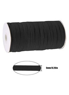 Generic Elastic Cord 5mm 70-Yards Black Elastic Band Flat Elastic Cord Elastic Rope Heavy Stretch Knit Strap Roll Elastic Spool Elastic Bands for Sewing Clothes,Crafts  - Image 3