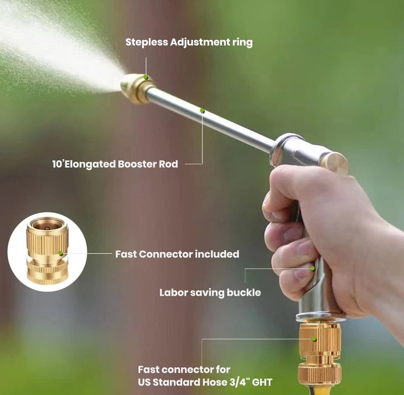 Ustope Garden Hose Nozzle, High Pressure Water Hose Nozzle Sprayer Head,fits 3/4â€ Garden Hose Thread,for Lawn & Garden,Washing Cars,Watering Garden,Cleaning,Showering Dogs&Pets - Image 3