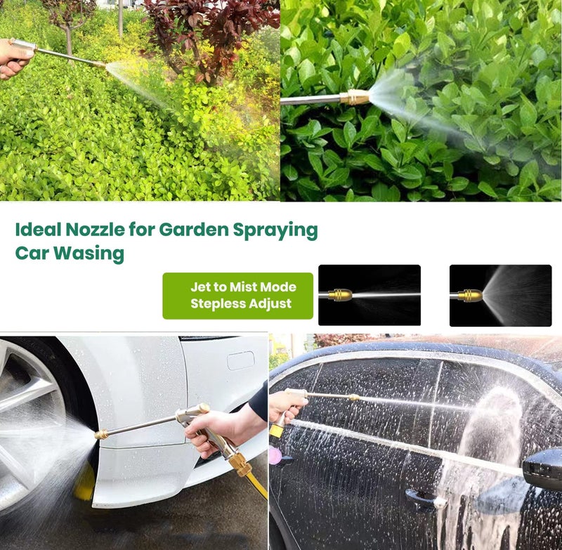 Ustope Garden Hose Nozzle, High Pressure Water Hose Nozzle Sprayer Head,fits 3/4â€ Garden Hose Thread,for Lawn & Garden,Washing Cars,Watering Garden,Cleaning,Showering Dogs&Pets - Image 5