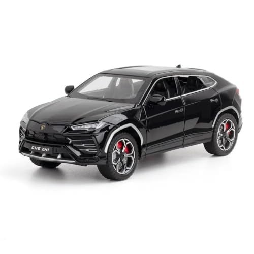 FEXXA 🏎️ Exclusive Alloy Metal Pull Back Die-cast Car Model with Sound Light Mini Auto Toy for Kids Metal Model Toy Car with Sound and Light (1.24 Lamborghini Urus-Black) - Image 1