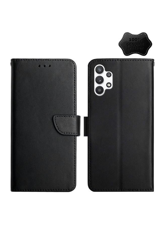 S-TOP Case For Samsung Galaxy A32 5G Genuine Leather Fingerprint-proof Horizontal Flip Phone Case - Image 1