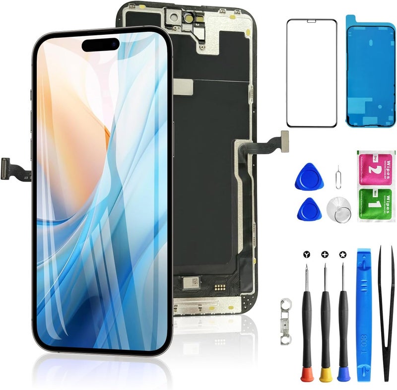 Diykitpl for iPhone 14 Pro Max Screen Replacement 6.7 Inch, 3D Touch LCD Display for A2894, A2651, A2893, A2896, A2895, with Repair Tools Kit+Waterproof Frame Sticker+Tempered Glass - Image 1
