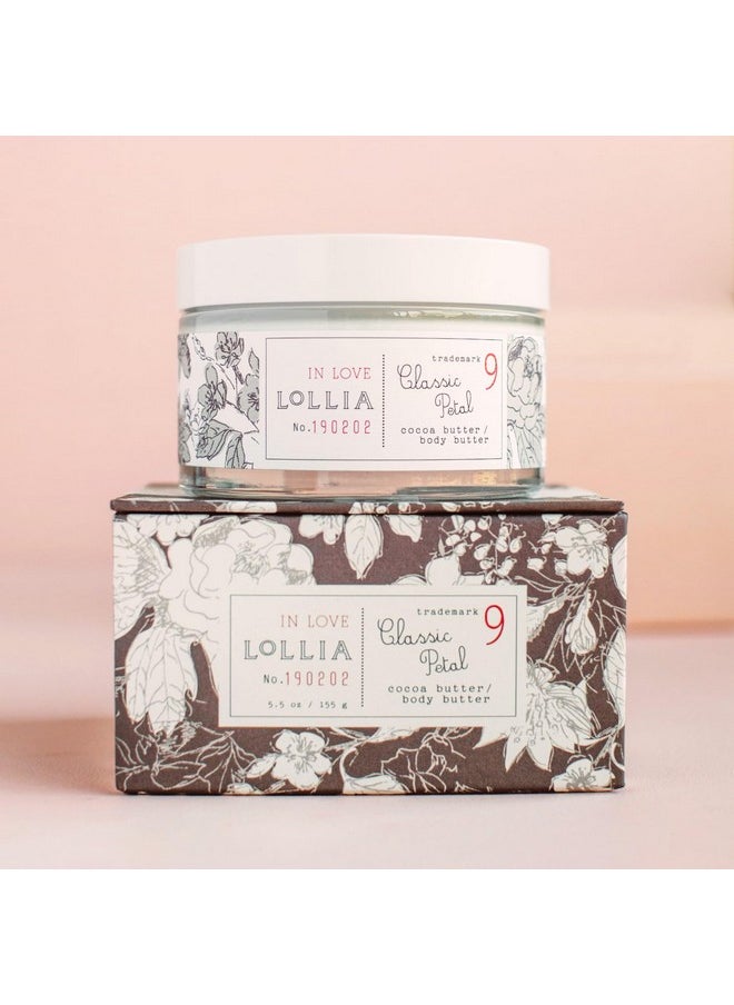 Lollia - In Love Body Butter, 5.5 Oz. Classic Petal Fragrance Shea Butter & Cocoa Butter, Body Lotion For Women, Hydrating & Smooth Body Moisturizer - Image 1