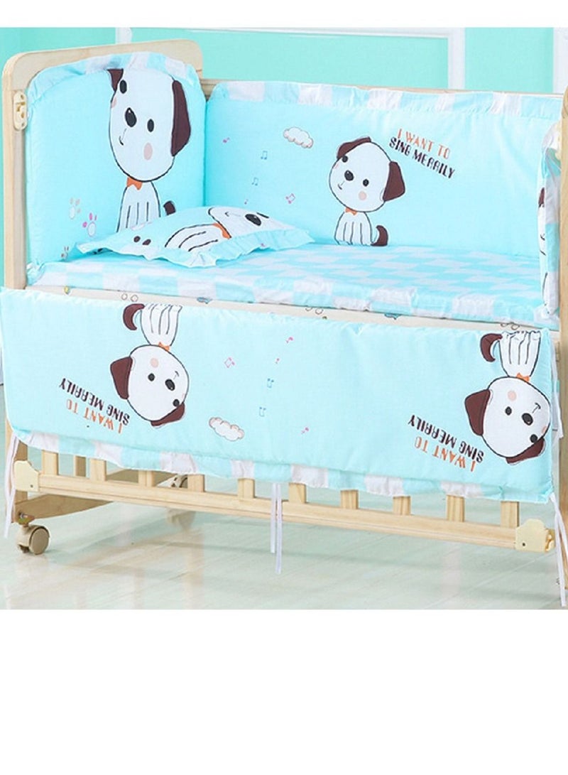 General 6Pcs Set Puppy Crib Bumper For Newborns Pure Cotton Bed Protector, Easy To Remove And Washable  - Image 2