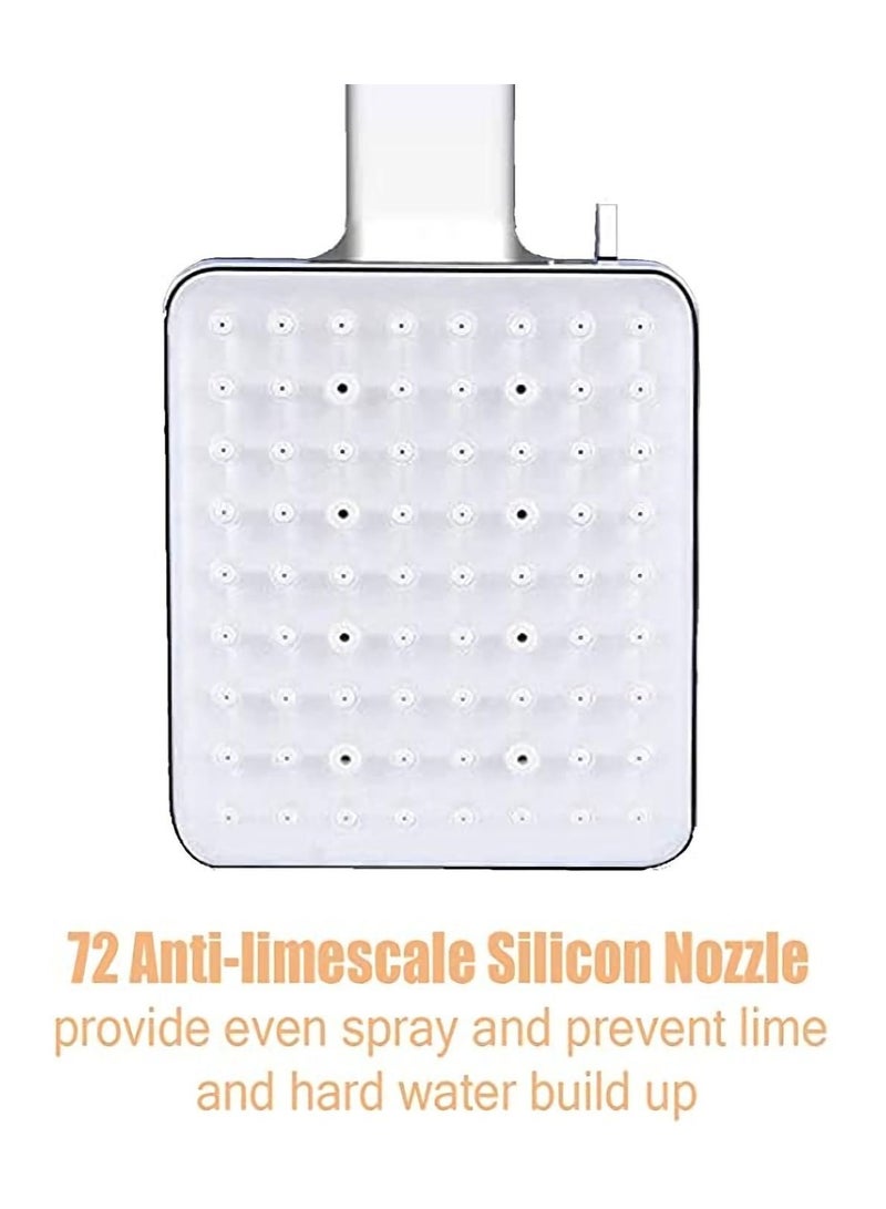 Luckam Shower Head with Hose High Pressure Shower Heads with Hose Set 1.5m Universal Set with 6 Settings Spray Mode and 59In Hose Adjustable Ball Joint Bracket Chrome - Image 5