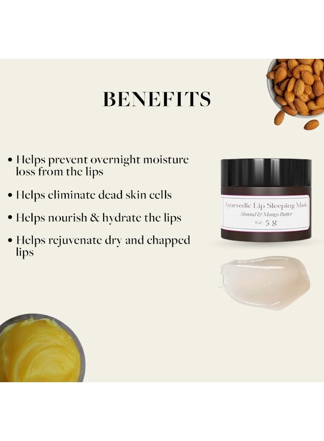 Sadhev Ayurvedic Lip Sleeping Mask with Almond and Mango Butter for Nourish, Hydrate, Reduce Lip Lines, and Restores Moisture Effectively to the Lip Skin 5gm - Image 4