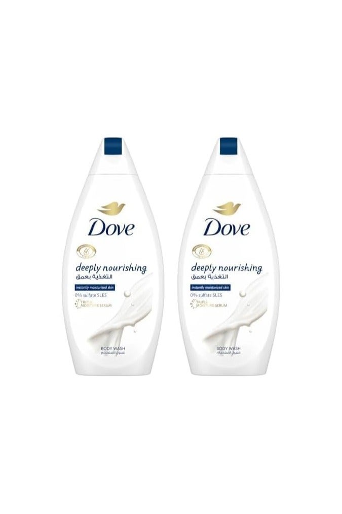 دوف غسول للجسم مغذي بعمق 750 مل × 2 قطعة، لترطيب فوري، أصلي، بدون كبريتات أو بارابين - Image 2