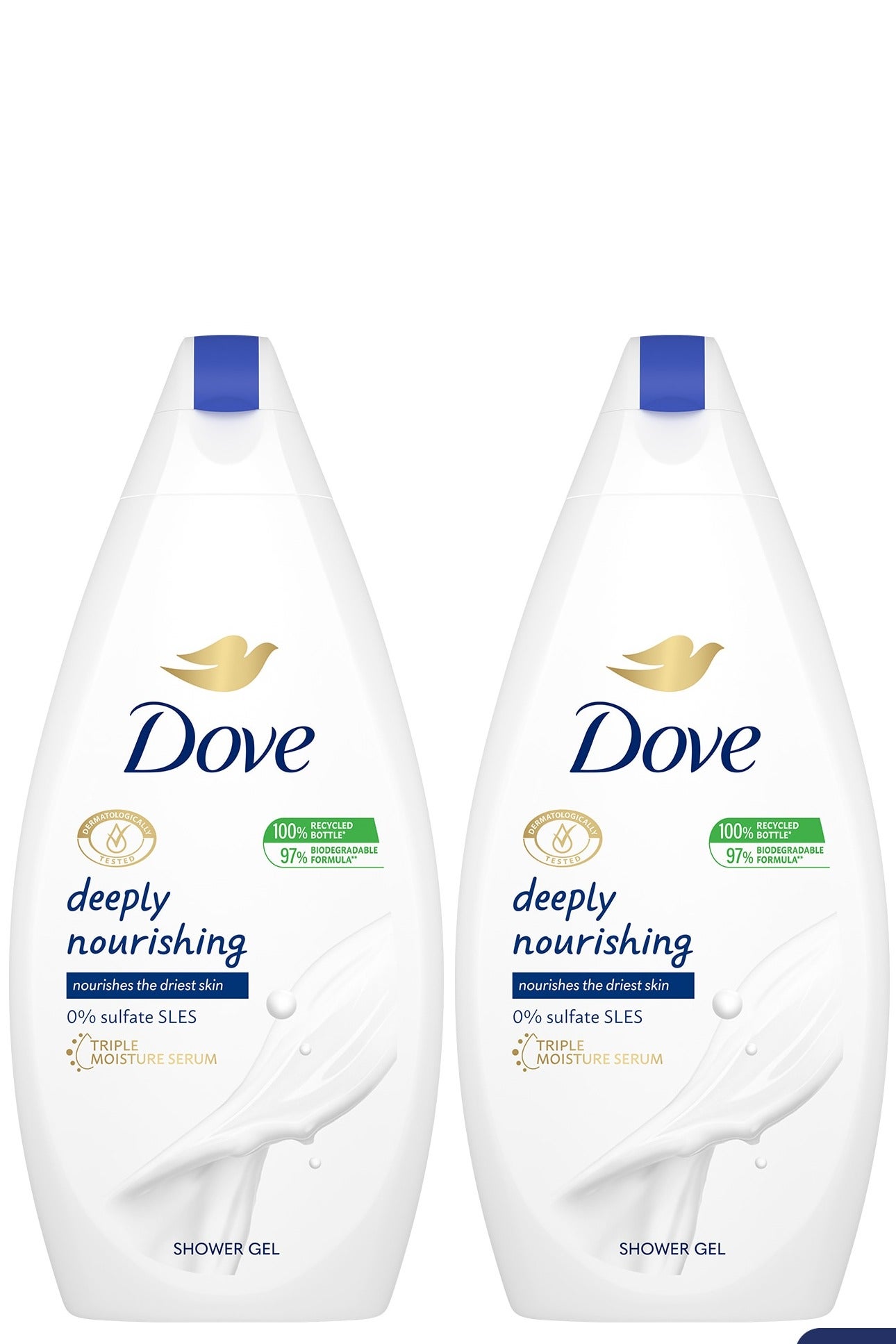 Dove Deeply Nourishing Body Wash 750ml x 2pcs