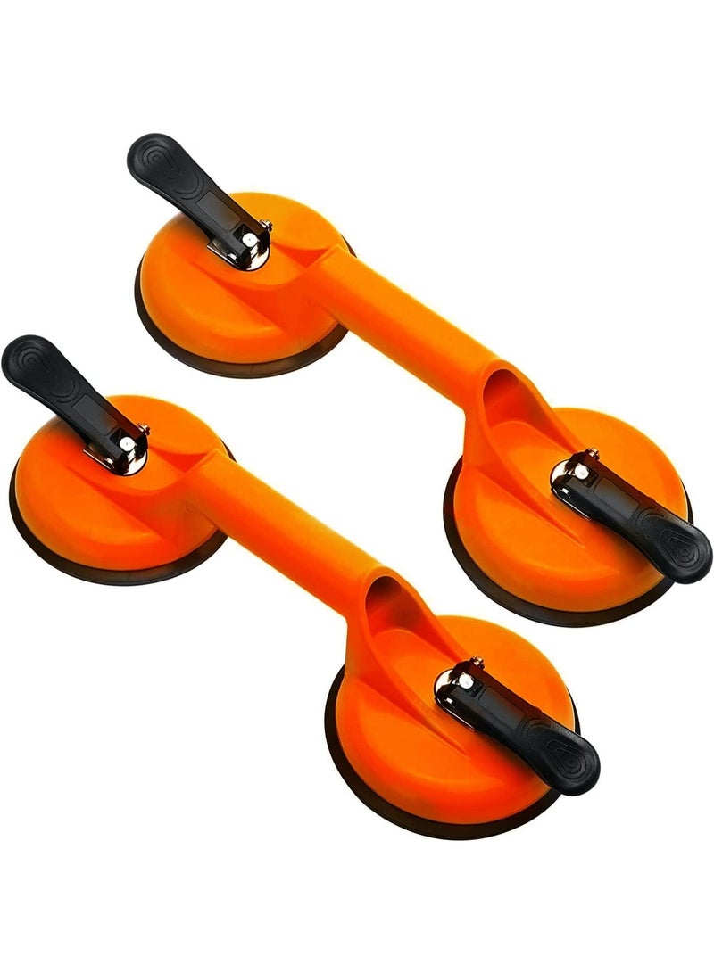 2 Pack Suction Cups Heavy Duty Aluminum Vacuum Plate Handle Glass Holder Hooks to Lift Large Glass/Tile Lifter/Moving Glass/Pad for Lifting/Dent Puller - Image 1