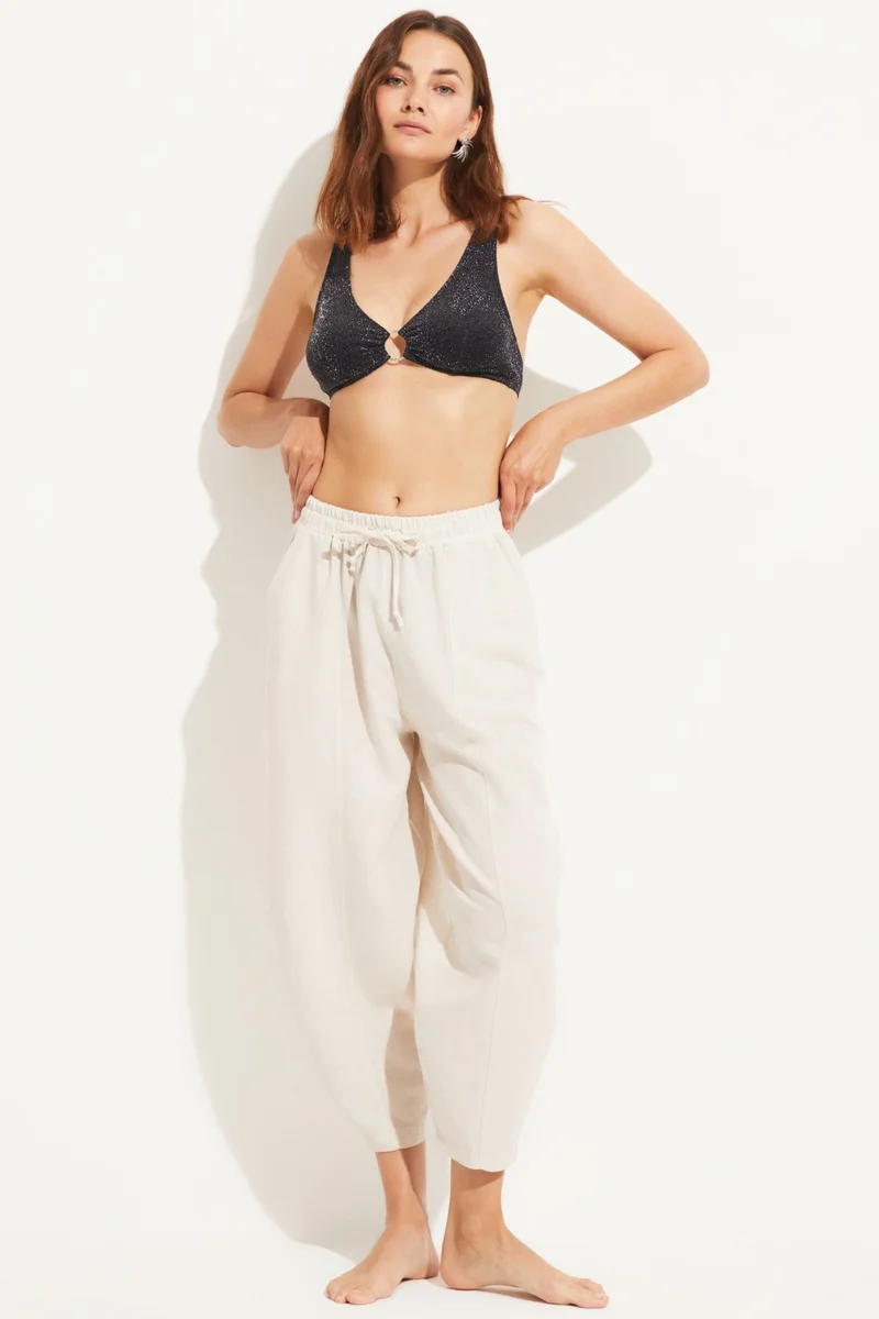 JUNE Elastic Waist Viscose Trousers
