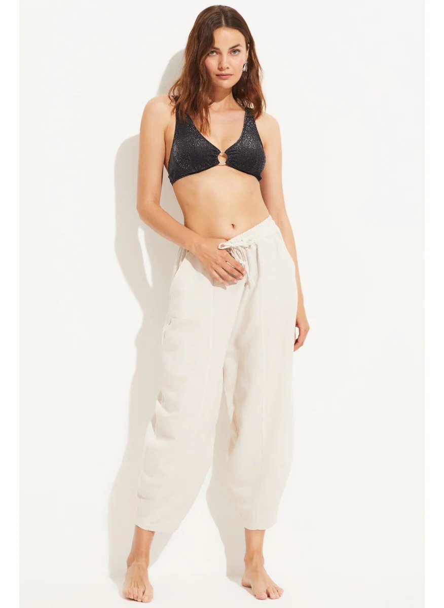 JUNE Elastic Waist Viscose Trousers