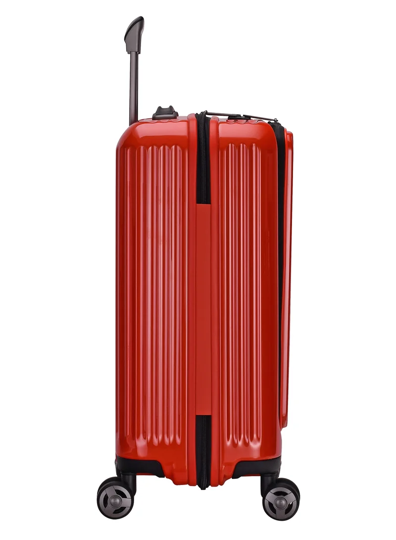 eminent Hard Shell Travel Bag Alfred Front Loading Business Carry On Luggage trolley with Built in 2 sided TSA Compatible Combination Lock and USB Port KK50B Lava Orange