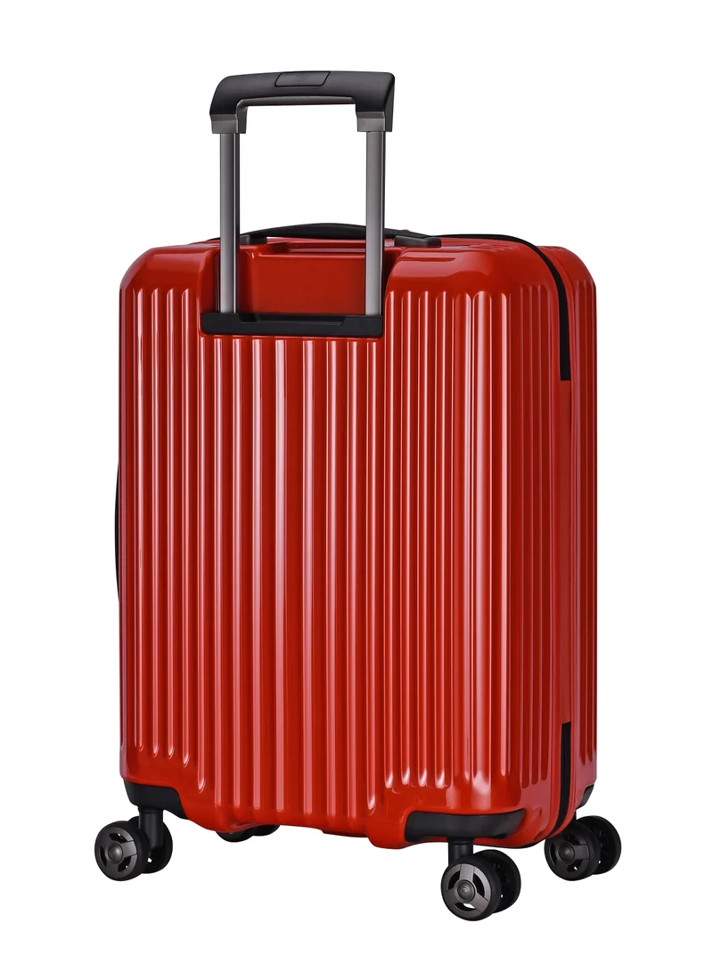 eminent Hard Shell Travel Bag Alfred Front Loading Business Carry On Luggage trolley with Built in 2 sided TSA Compatible Combination Lock and USB Port KK50B Lava Orange