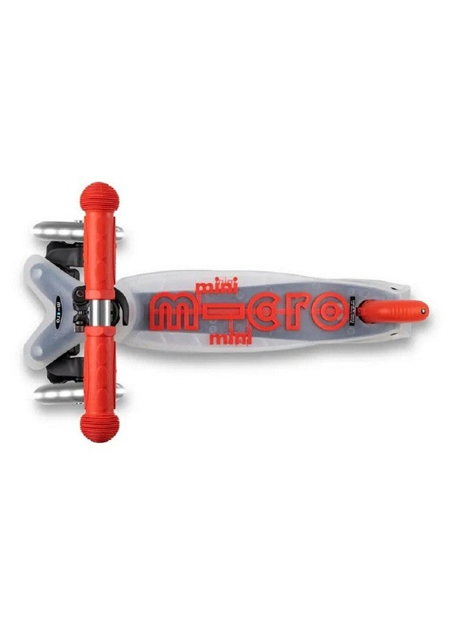 Micro Micro Scooters - Mini Deluxe Flux Red with LED Wheels MMD206 |Adjustable Handlebar |3 Wheels |Max Load 50KG | Scooter for Kids | Kids Scooter | Scooter with LED Wheels | Scooter for Kids 2-5 Years  - Image 3