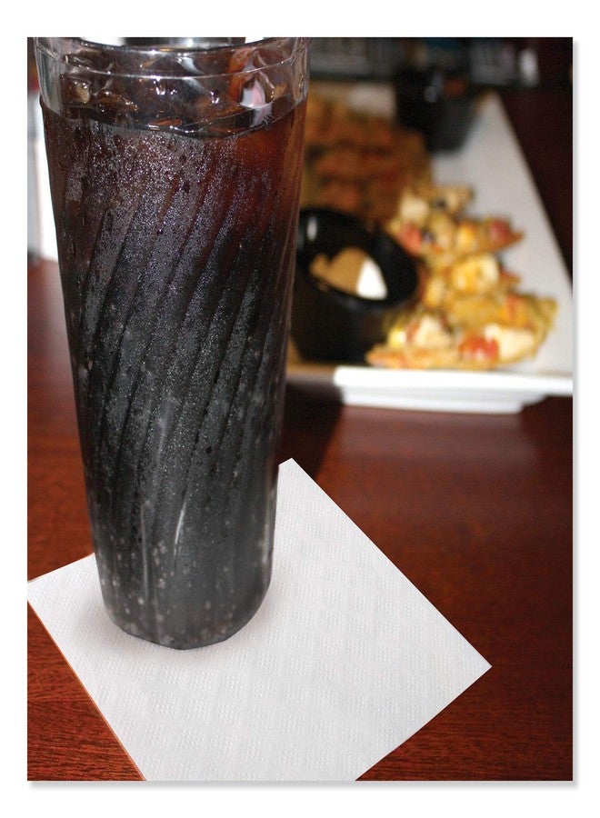 Tork B1141A Universal Beverage Napkin, White, 1-Ply, 1/4 Fold, 9.38" Width x 9.38" Length, (Case of 8 Packs, 500 per Pack, 4,000 Napkins) - Image 4