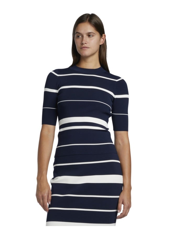 Ted Baker Stripe Fitted Knit Top - Image 1
