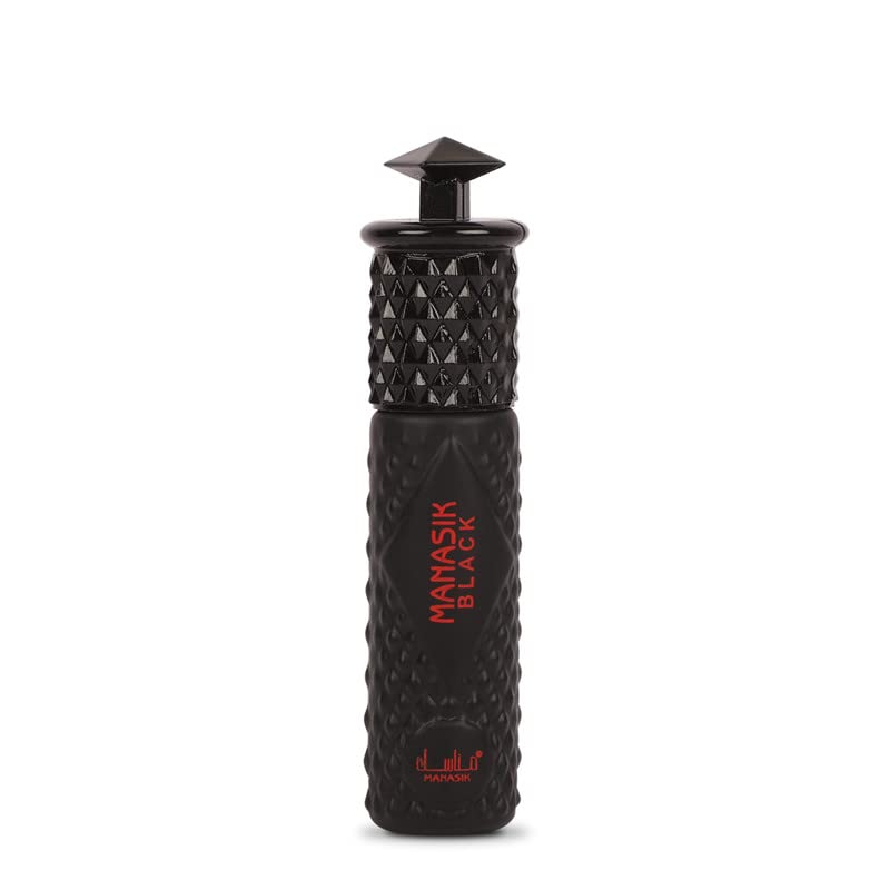 Manasik Black Premium Attar, Citrus, Fresh Spicy & Floral, Soothing Fragrance, Long Lasting Roll on Itra For Men, 6ml - Image 1