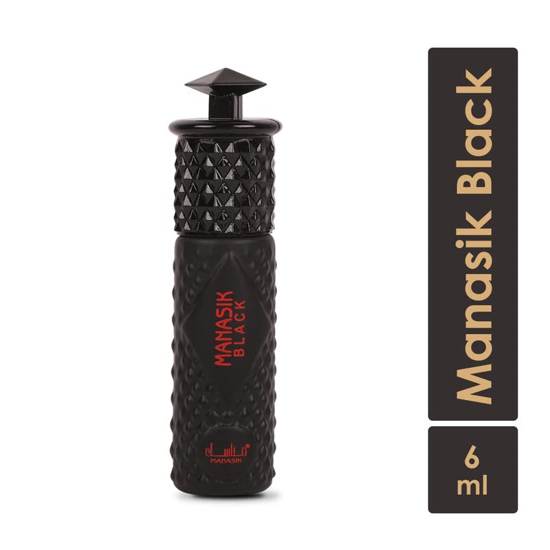 Manasik Black Premium Attar, Citrus, Fresh Spicy & Floral, Soothing Fragrance, Long Lasting Roll on Itra For Men, 6ml - Image 2