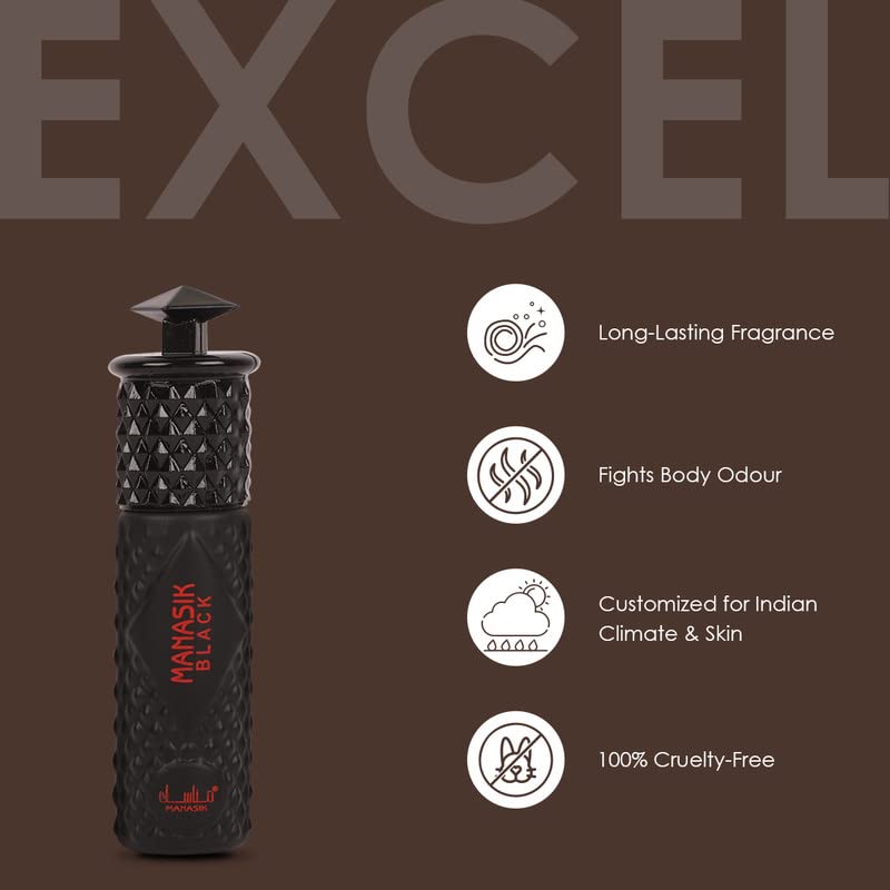 Manasik Black Premium Attar, Citrus, Fresh Spicy & Floral, Soothing Fragrance, Long Lasting Roll on Itra For Men, 6ml - Image 5