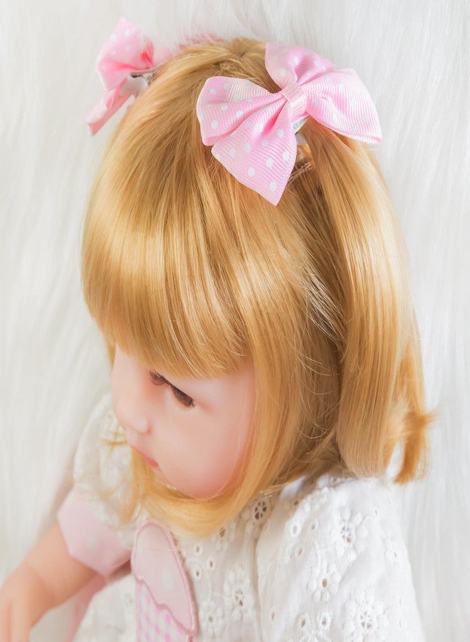 ENADOLL Realistic Reborn Baby Doll, Lifelike Newborn Baby Dolls 16 Inch Girl with Blond Hair Silicone Vinyl Weighted Soft Body Gift Set for Kids Age 3+ - Image 4