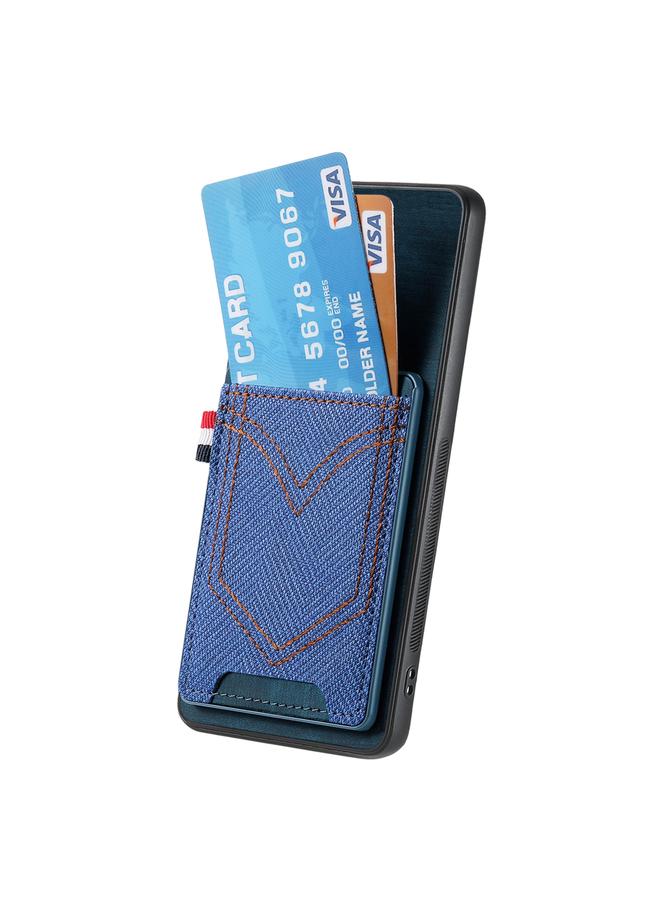 S-TOP Case For Samsung Galaxy S24 Ultra 5G Denim Texture Leather Skin Phone Case with Card Slot - Image 3