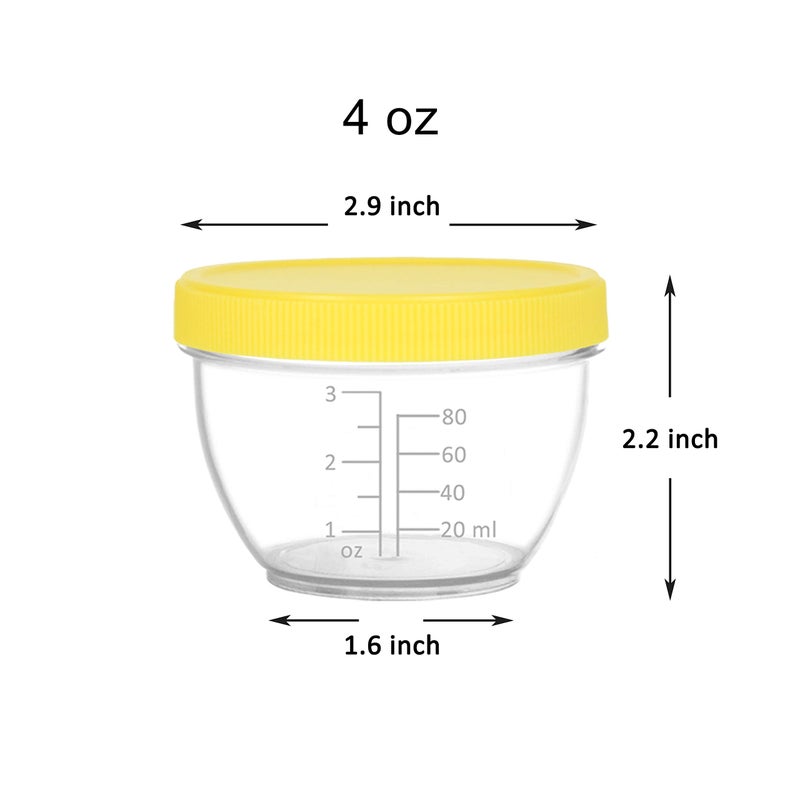 Youngever 18 Sets Baby Food Storage, 4 Ounce Baby Food Containers with Lids, 9 Bright Pink Colors, with Lids Labels - Image 2