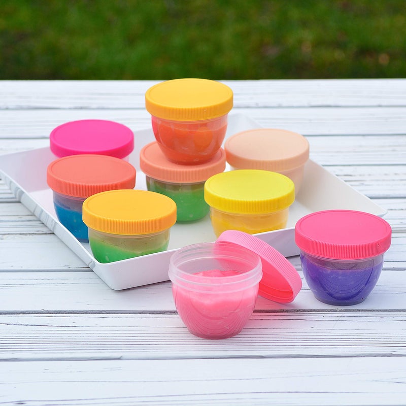 Youngever 18 Sets Baby Food Storage, 4 Ounce Baby Food Containers with Lids, 9 Bright Pink Colors, with Lids Labels - Image 4