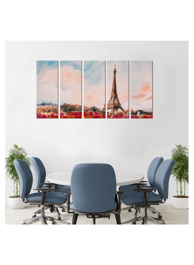Paper Plane Design - PAPER PLANE DESIGN Painting for Wall Decoration Split Multiple Panels Art for Living Room Bedroom Hotel Office. Size 27 x 50 in - Image 1