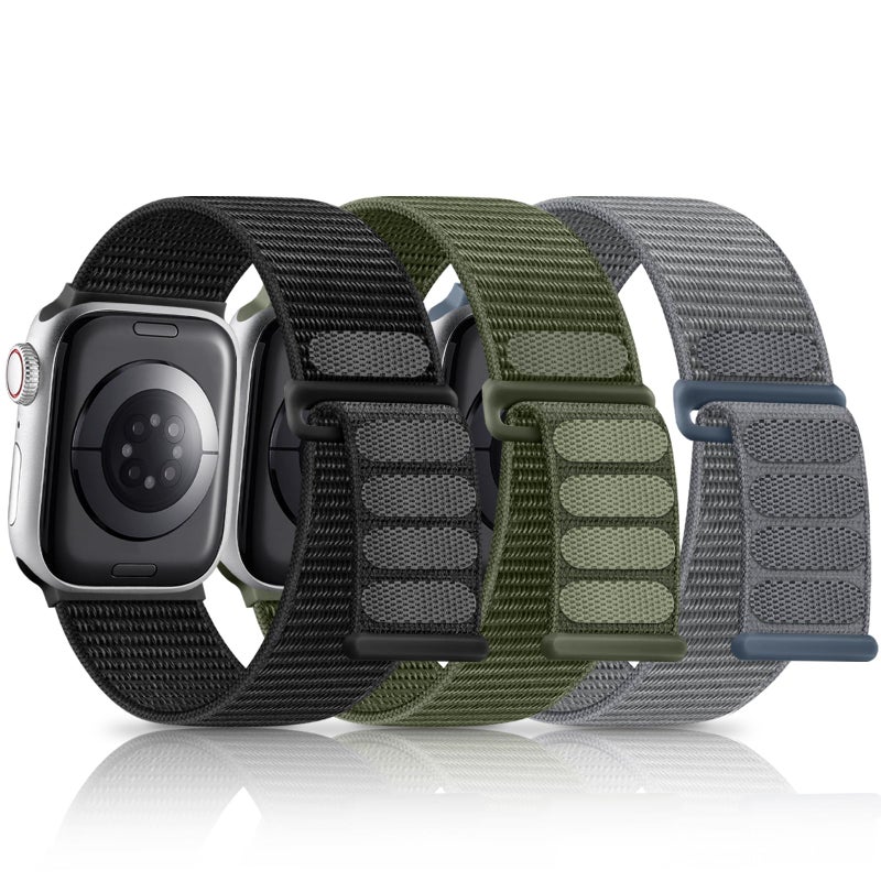 Getino Sport Nylon Band Compatible with Apple Watch Bands for Women Men 40mm 41mm 38mm 42mm 46mm 44mm 45mm 49mm, Soft Breathable Fabric Braided Strap for iWatch Series 11 10 9 8 7 6 5 4 3 2 1 Ultra SE - Image 1