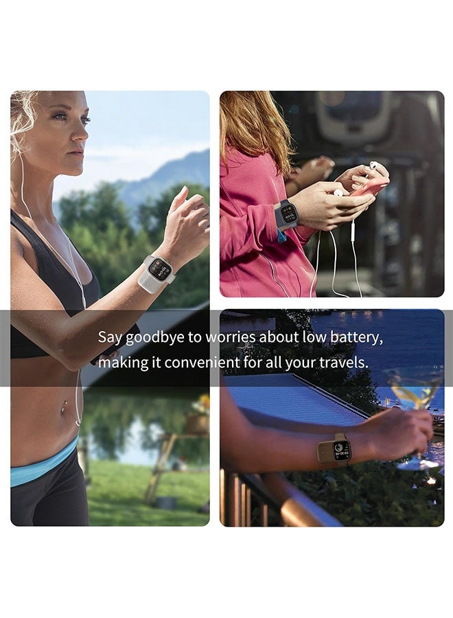 Fast Charging for Apple Watch, Wearable Design Wireless Magnetic iWatch Charger, 1200mAh, Portable Apple Watch Charger,Travel Iwatch Charger Power Bank，for iWatch Series 10/9/8/7，44/45/46mm（Midnight Blue） - Image 3