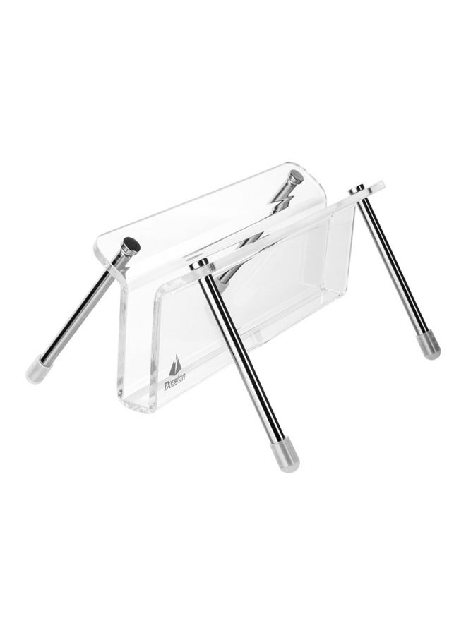 قاعدة تخزين سطح المكتب الإبداعية من الأكريليك لتسجيلات الفينيل والأقراص المدمجة - حامل زخرفي للكتب والملفات والمجلات والبطاقات - Image 2