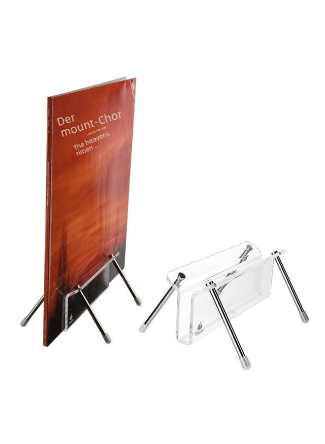 قاعدة تخزين سطح المكتب الإبداعية من الأكريليك لتسجيلات الفينيل والأقراص المدمجة - حامل زخرفي للكتب والملفات والمجلات والبطاقات - Image 3