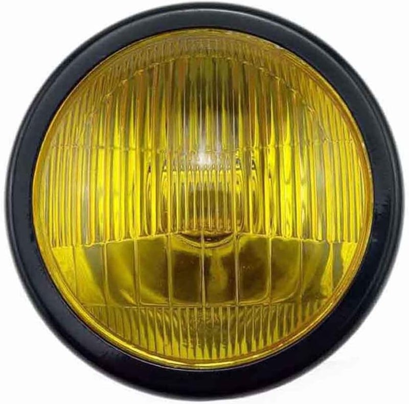 YIBO Vintage Motorcycle Headlight with Grill Cover - Image 1