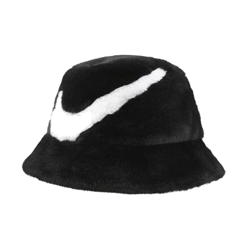 Nike (WMNS) Nike Apex Faux Fur Swoosh Bucket Hat 'Black' - Image 1
