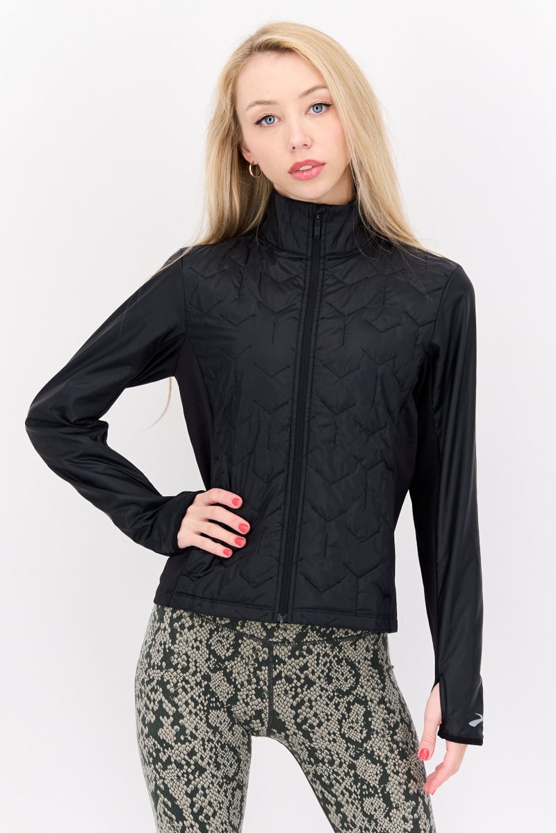 Brooks جاكيت رياضي نسائي مناسب في الهواء الطلق، أسود - Image 1