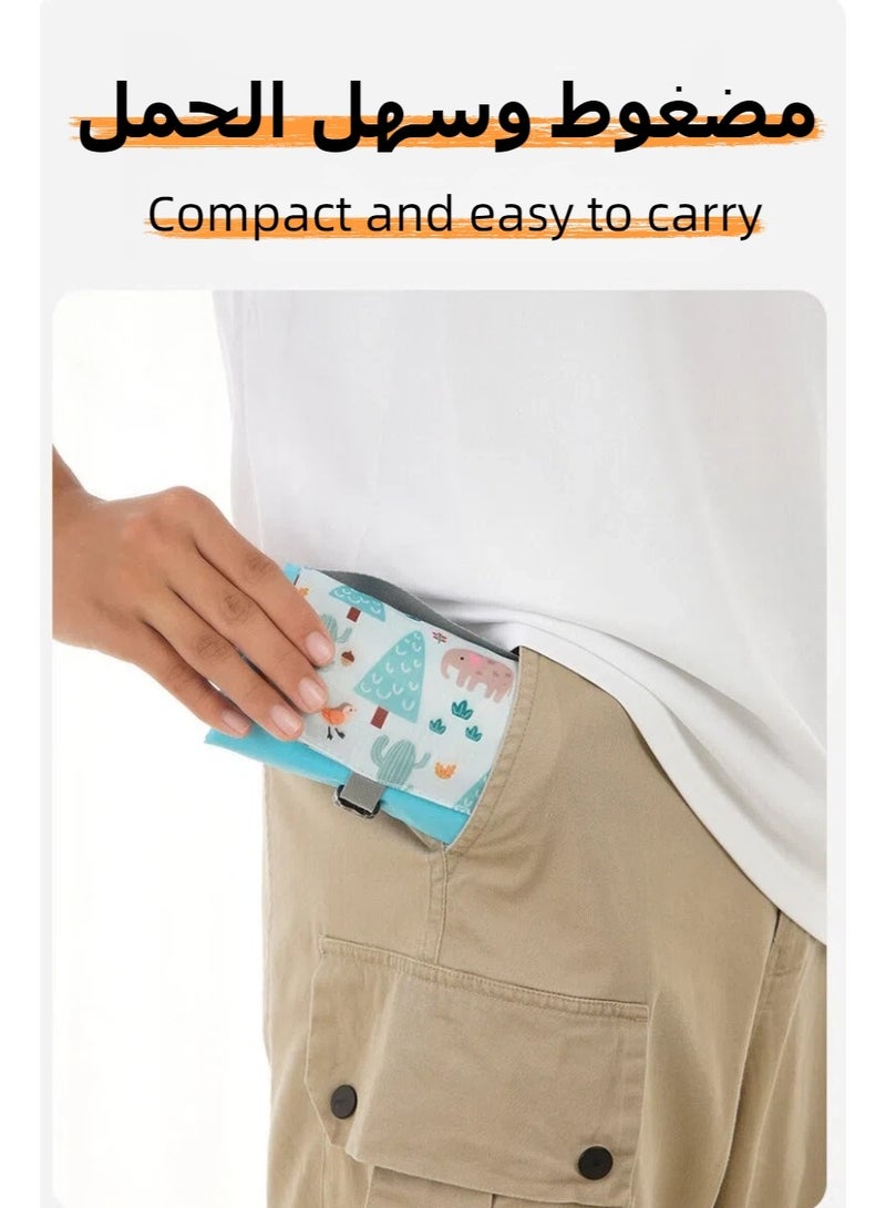 سجادة نزهة خارجية محمولة مقاومة للماء، بطانية نزهة قابلة للطي، بطانية نزهة مقاومة للماء، سجادة شاطئ محمولة للتخييم في الهواء الطلق والعائلة والحديقة الخارجية - Image 2