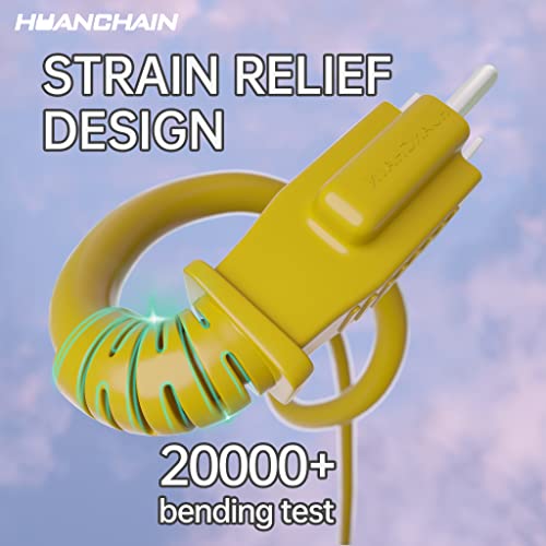 HUANCHAIN Indoor Outdoor Extension Cord 50 ft Waterproof, 16/3 Gauge Flexible Resistant Appliance Extension Cord Outside, 13A 1625W 16AWG SJTW, 3 Prong Electric Cable Yellow, ETL - Image 2