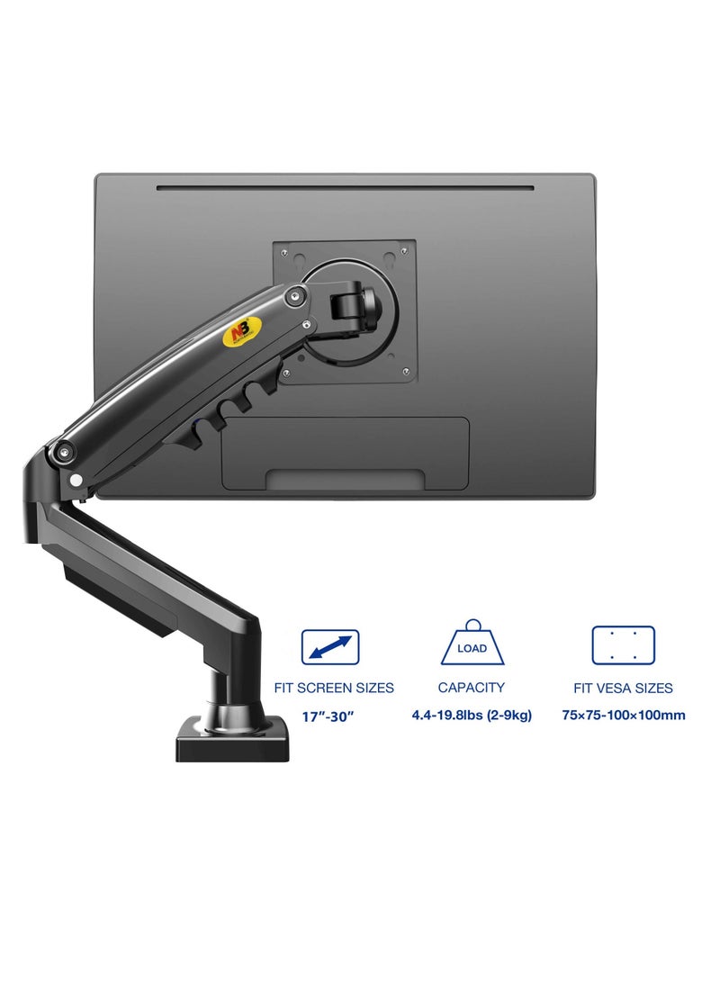 NB NORTH BAYOU Full Motion Swivel Monitor Arm with Gas Spring for 17-30''Monitors(Within 4.4lbs to 19.8lbs),Monitor Desk Mount Computer Monitor Stand F80 - Image 3