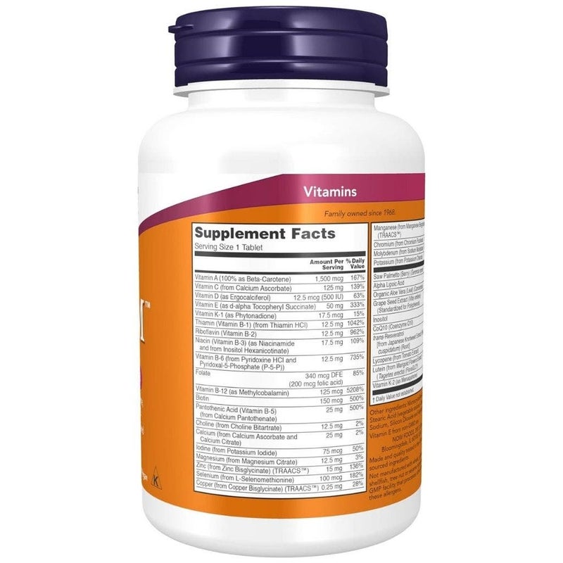 Now Adam Men's Multivitamin Tablets For Overall Wellness, Pack of 60's - Image 2