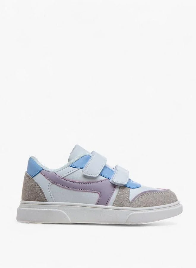 Flora Bella By Shoexpress Panelled Sneakers with Hook and Loop Closure