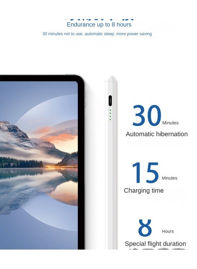 2025 New iPad Pencil with Battery Display, No Offset, No Delay,Stylus Pen with Magnetic  Tilt-Sensitive Design  Fast Charging For Apple iPad 2018 and Later(White) - Image 4
