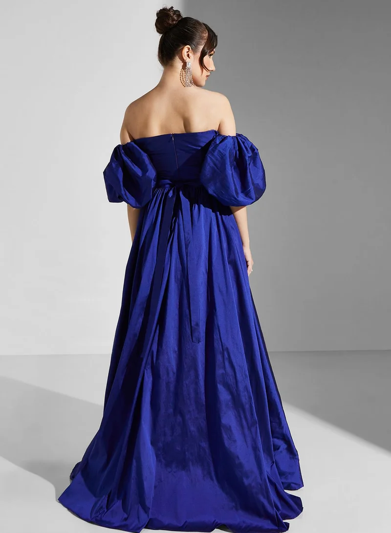 Yaser albik Off-Shoulder Evening Dress