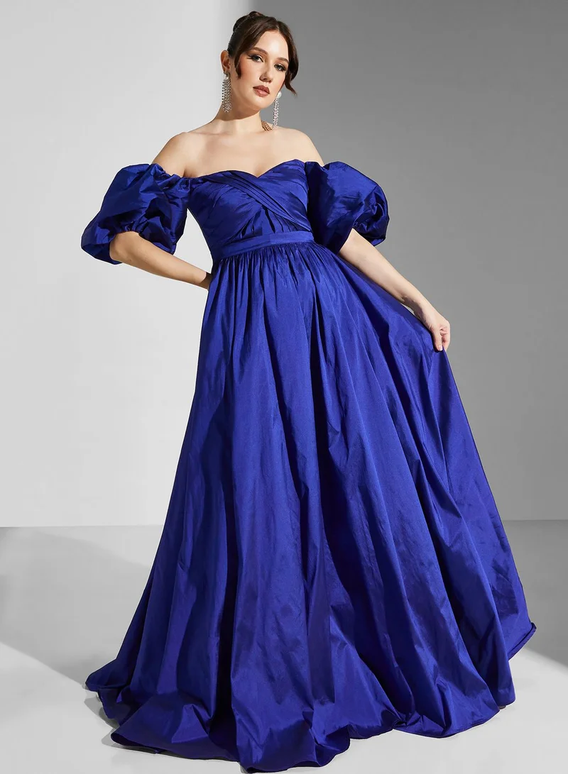 Yaser albik Off-Shoulder Evening Dress
