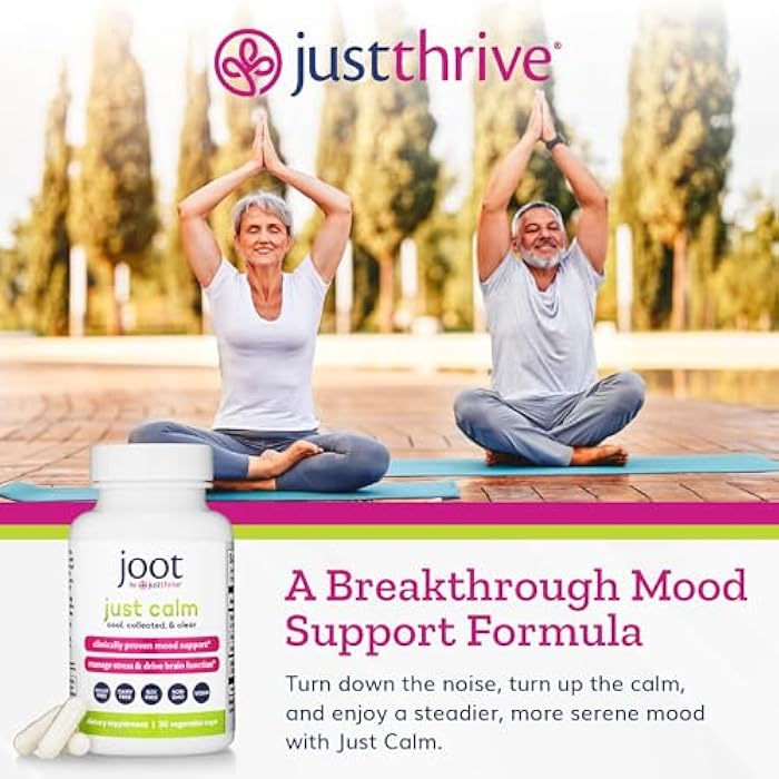 Just Thrive - Just Calm - Cortisol Manager - Calming, Memory, and Mood Support Supplement - Vegan, 30 Calm Capsules - Image 3